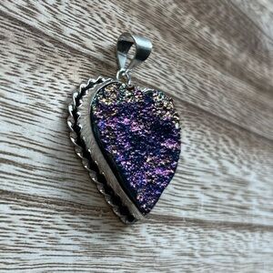 Desert Druzy Heart Pendant